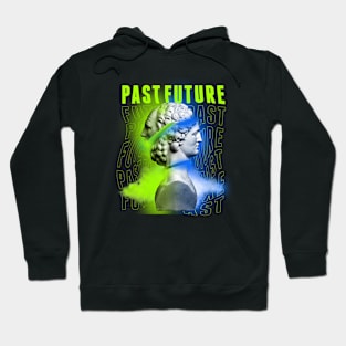 Janus Mythology Vaporwave Green and Blue Hoodie